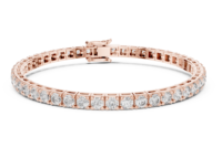 Pulsera de Diamantes Cultivados en Laboratorio con Certificación IGI, 11.10 CT, Chapada en Oro de 14K/18K, 37 Piedras, Corte Brillante, Joyería de Lujo de Primera Calidad