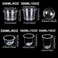Conteneur alimentaire jetable en plastique de 250 ml de haute qualité, transparent, bonne étanchéité, pour un seul gâteau, vente en gros