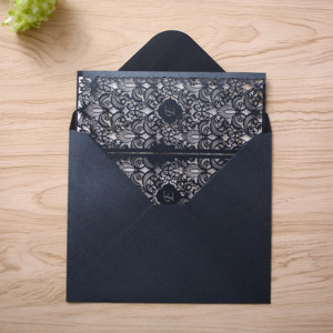 Laser Vàng cắt thẻ giấy long lanh Chất liệu Thiệp mời đám cưới Thẻ quà tặng sinh nhật với các phụ kiện - Product Image 6