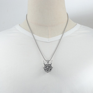 Collar de Acero Inoxidable con Colgante de Máscara de Toro, Estilo Punk Retro para Hombre, 19013 - Product Image 4