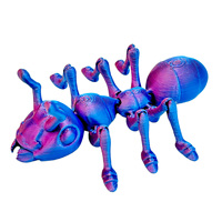 Fourmi réaliste imprimée en 3D, figurine d'insecte articulée et poseable, ornement de bureau tendance, cadeau, produit transfrontalier le plus vendu
