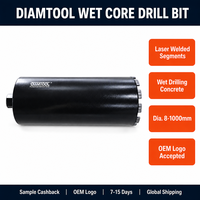 Foret diamanté humide de qualité professionnelle certifié CE, option de filetage personnalisée pour l'ingénierie de construction de ponts 1 1/4 7 UNC