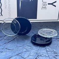Boîtier en plastique ABS peint par pulvérisation, semi-transparent, rotatif, personnalisable, pour fard à paupières, blush et illuminateur, avec séparateur couleur unique