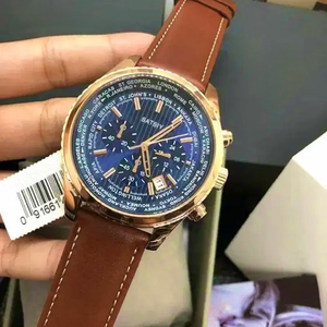 Reloj Cronógrafo para Hombre <span class=keywords><strong>GUESS</strong></span> W0500G1 con Logotipo Personalizado, <span class=keywords><strong>Correa</strong></span> de Cuero, Caja de Acero Inoxidable de 45 mm, Directo de Fábrica - Product Image 2