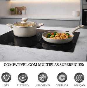 Modern Ceramic Marble Coated Pot Pan Glass Lids Bakelite Handles Non-Stick Aluminum <b>Cookware</b> <b>Set</b> <b>Induction</b> Compatible Dishwasher - Product Image 5