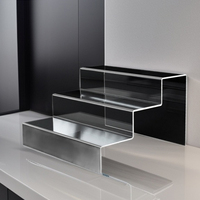 Vitrine de bureau transparente en acrylique, présentoir surélevé en U, support pour sacs, rangement à compartiments superposés fait main, personnalisable