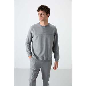Ensemble de survêtement pour homme Keith Grey Melange, décontracté, respirant, coupe adulte - Product Image 3
