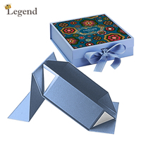 Caja de Regalo de Cartón de Lujo con Logotipo Personalizado para Cosméticos, Caja de Regalo Magnética Plegable con Cinta