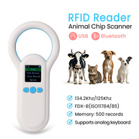 Escáner de Microchip para Mascotas, Lector de Microchip Portátil USB Bluetooth para Perros y Gatos, 134.2KHz EMID FDX-B ISO1784/85