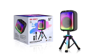 Barre de son portable NDR-102A/B de 12 pouces, haut-parleurs HiFi DJ, haut-parleurs originaux pour karaoké avec micro et <span class=keywords><strong>Bluetooth</strong></span> - Product Image 4