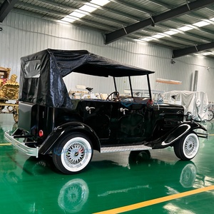Electric Classic Car Luxury Resort 72v 5 Seats Black Vintage Cars on Sale - Product Image 4