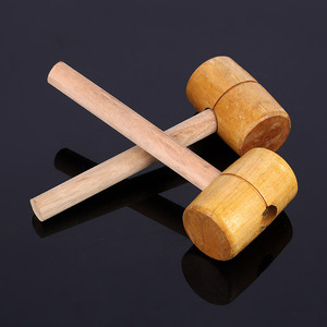 Marteau en bois à tête ronde, en bois massif, multi-usages pour le travail du bois et la réparation, taille personnalisable - Product Image 2