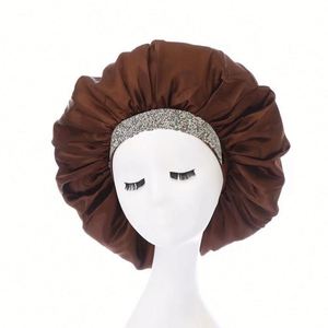 Gorros de Dormir Grandes y Suaves con Banda Elástica Ancha de Satén, Gorro para Dormir, Cubrecabezas para Mujeres con Cabello Rizado Natural y Trenzas - Product Image 4
