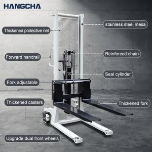 Hangcha倉庫手動油圧パレットスタッカー貨物積載ISO CE荷重1T持ち上げ高さ2000mmハンドフォークトラックフォークリフト - Product Image 2