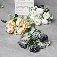 Bouquet de fleurs artificielles en soie Austin Peony en gros pour centre de table de mariage et décoration de table à domicile