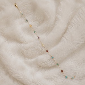 Colliers en perles de pierres naturelles multicolores avec chaîne satellite plaquée or, style bohème pour femmes, OEM/ODM, vente en gros - Product Image 3