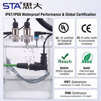 Conector RJ45 Impermeable IP67, Roscado, CAT5e CAT6, Hembra a Hembra, Montaje en Pared, Instalación en Placa PCB, Conector de Doble Cabeza