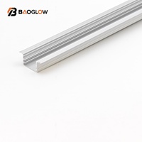 Vente en gros de profilés en aluminium LED personnalisés 15*09 sans rainures pour bandes LED arrière avec diffuseur transparent laiteux en aluminium
