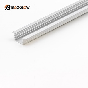 Vente en gros de profilés en aluminium LED personnalisés 15*09 sans rainures pour bandes LED arrière avec diffuseur transparent laiteux en aluminium - Product Image 2