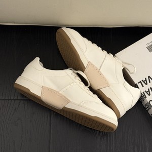 Sneakers <span class=keywords><strong>Bianche</strong></span> da <span class=keywords><strong>Donna</strong></span> in Pelle Bovina di <span class=keywords><strong>Prima</strong></span> Qualità con Lacci, Suola in Gomma Antiscivolo, Traspiranti, Casual e Versatili per la Primavera - Product Image 3