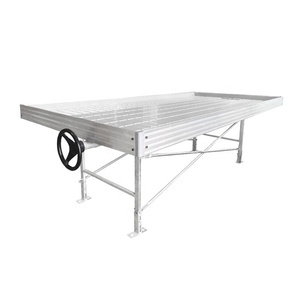 Tavolo da Coltivazione Mobile 4x8 con Vassoio Ebb&Flow per Serre Agricole, con Drenaggio e Aiuola per Semina - Product Image 5