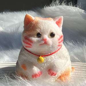 Hot Sale Novelty TPR Simulation Animal Big Fat Cat Soft Slow Rebound Fluffy Stretch <b>Squeeze</b> Stress Relief Squishy Toys for Kids - Product Image 5