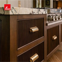 Dibingkai Inset hijau dicat Shaker lipat kustom saku pintu kabinet lemari dapur dengan Caned dikirim pintu kaca LED