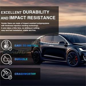 Para Tesla Model X 2016-2021, moldura de arco de guardabarros delantero izquierda y derecha 1035288-00-L 1035289-00-L ABS - Product Image 6