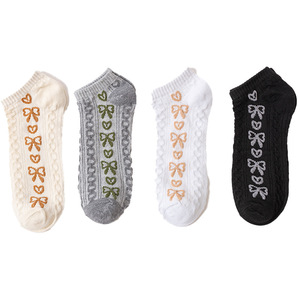 Women's Ankle Socks Solid Color Breathable Antimicrobial Polyester Fiber Casual Boat Socks Spring Summer Style - Product Image 3