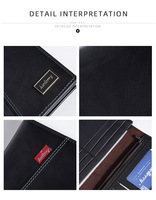 Baellerry dompet genggam pria, kclutch dompet lipat ganda Multi kartu dengan penutupan terbuka harga grosir poliester modis
