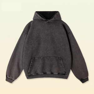 H5567 Nouveautés Vente en gros Personnalisé Épais 450 g/m² Sweats à capuche doublés en molleton bouclette effet délavé à l'acide - Product Image 6