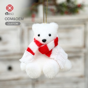 Popular lindo diseño 11*7*9cm Material <span class=keywords><strong>de</strong></span> espuma <span class=keywords><strong>árbol</strong></span> <span class=keywords><strong>de</strong></span> <span class=keywords><strong>Navidad</strong></span> <span class=keywords><strong>blanco</strong></span> adorno colgante decorativo oso decoraciones <span class=keywords><strong>de</strong></span> juguete - Product Image 2