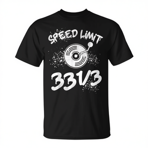 Camiseta de coleccionista de discos de vinilo Speed ​​Limit 33 1/3, camiseta de música Hip Hop Rap - Product Image 2