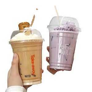 Eco Friendly PET Single Wall Disposable <b>Plastic</b> <b>Cups</b> 14oz 16oz 18oz 20oz for Cold Beverages Coffee Milkshake & Ice Cream - Product Image 2