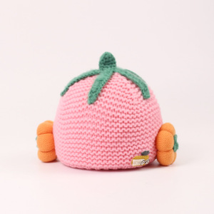 Bí ngô trẻ em hoạt hình Mũ Beanie 3-36 tháng bé bảo vệ tai ấm dệt kim mũ - Product Image 3