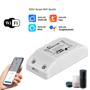Interruptor Inteligente WiFi DIY Tuya, <span class=keywords><strong>Control</strong></span> <span class=keywords><strong>Remoto</strong></span> Inalámbrico, <span class=keywords><strong>Control</strong></span> del Hogar, Compatible con Google <span class=keywords><strong>Alexa</strong></span>, de Plástico - Product Image 1