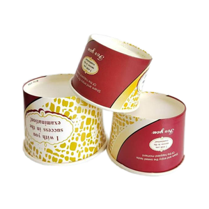 Tazas de helado Kraft redondas de pared simple, cuenco de papel biodegradable de 3oz con capa de pintura PE, logotipo personalizado para manualidades de fideos de yogur - Product Image 5