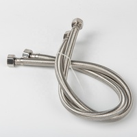 Tuyau d'eau flexible tressé en acier inoxydable résistant aux explosions et aux hautes températures, tuyau de douche court