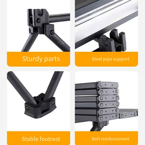 Mesas de Camping plegables de Metal portátiles, sillas cómodas, fácil instalación, rollo de huevo, muebles de puesto al aire libre, equipo de viaje para - Product Image 6