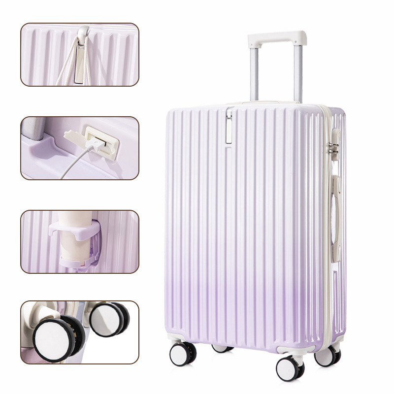 Porte-gobelet USB violet blanc dégradé miroir boîte simple