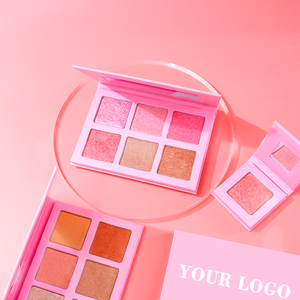 Cosméticos maquillaje vegano <span class=keywords><strong>iluminador</strong></span> resaltar Etiqueta Privada impermeable brillo resaltador paleta - Product Image 1