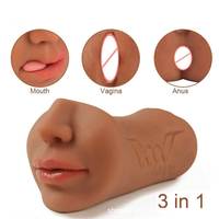 Masturbador Masculino 3 en 1 Vagina de Bolsillo Vagina Artificial Textura 3D Vagina y Boca Juguete Sexual para Hombre Producto Sexual