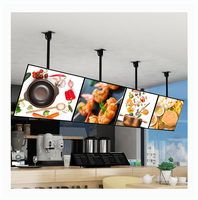 Boîte lumineuse publicitaire LED suspendue rectangulaire en alliage d'aluminium ultra-mince et écologique ZZFY pour restaurant, 1000 lumens, anti-poussière