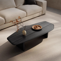 Table basse noire, salon, petit appartement nordique, table basse minimaliste moderne