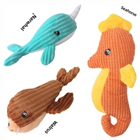 Jouet à mâcher personnalisé en peluche pour chien, animaux marins, hippocampe, jouet à mâcher pour animaux de compagnie, accessoire pour chien d'intérieur