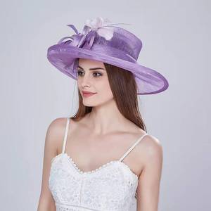 Nouveau Chapeau Élégant en Sinamay pour Femme, Idéal pour Mariage, Cérémonie, Fête, Chapeau à Large Bord pour Dames - Product Image 6