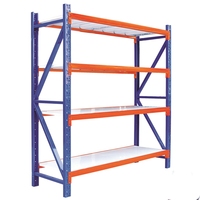 Barre de support de stockage métallique, système de rayonnage d'entrepôt robuste et durable