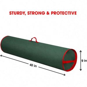 Sac de rangement pliable de 35 L avec poignées pour papier cadeau, décorations de fêtes et ornements de Noël, haute résistance - Product Image 6