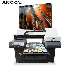 Jucolor high speed A2 UV printer with embossed and glossy printing on metal wood acrylic