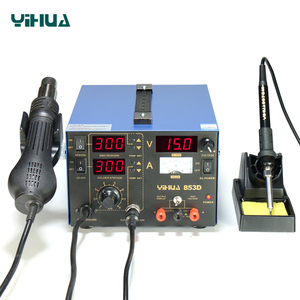 Estación <span class=keywords><strong>de</strong></span> Retrabajo <span class=keywords><strong>de</strong></span> Aire Caliente 3 en 1 YIHUA 853D 2A con Soldador y Desoldador, y Fuente <span class=keywords><strong>de</strong></span> Alimentación - Product Image 2
